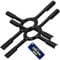 2 Piezas Universal Reductor Cocina Gas 150 mm en Color Negro - Adaptador Fogones Gas para la Cafetera y Ollas Pequeñas - Garantía de 10 Años - MONTERAL
