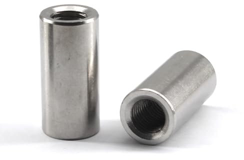 (20 Stück) M8 12x15mm Gewindeeinsätze Muttern 304 Edelstahl Runde Verbindungsmuttern Gewindemuffen