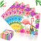 Lets Joy Flamant Serviette Papier, 100 Pièces Serviette Papier Tropicales, Hawaiian Luau Tropicale Thème Fête Serviette, Flamant Articles de Fête, Décorations Serviette de Ete 33 x 33 cm