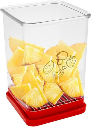 Speed Cup Slicer with Push Plate 4.1×2.9in Portable Cup Slicer Efficient Fruit Vegetable Slicer Cup Multifunctional Compact Strawberry Cutter Slicer Cup Egg Slicers for Home Kitchen