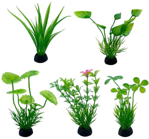 Tomedeks Piante Acquario Piante per Acquario Piante finte Acquario pianta Acquario,10 Pezzi, aggiunge Un Tocco di Vita Verde, Perfetto per Decorare Gli acquari