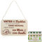 Holzschild Vater & Tochter,Papa Geschenk Geburtstag, Witzige Papa Geschenk, Lustige Geschenkideen Garten Heimwerker, Geschenke für Papa zum Weihnachten/Vatertag