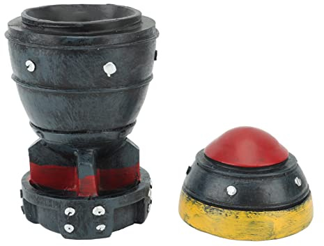 Yosoo Health Gear Mini Caja de Almacenamiento de Bombas Nucleares, Contenedor de Almacenamiento Retro Decorativo en Forma de Arma Nuclear de Resina 3D para Llaves, Cuentas, Hisopos de Algodón,