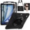 BRAECN pour Coque iPad Air 13 Pouces M3 2025/M2 2024 13 Pouces, Étui de Robuste avec Film Protection, Support Rotatif à 360°et Dragonne, Bandoulière, Porte-Stylet, Noir