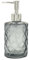 Glass Soap Dispenser Bathroom Countertop Shampoo and Conditioner Dispenser Washing Up Liquid Hand Soap Pump Bottle Dispenser Kitchen (1, Grey)