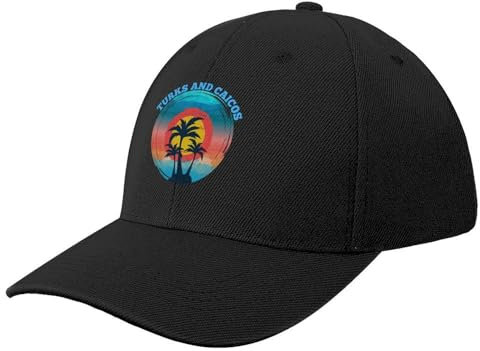 CWCMZDH Baseballmütze Basecap Retro Turks- und Caicosinseln Sonnenuntergang Souvenir Baseball Cap Custom Cap Luxus Hut Trucker Cap Junge Kind Damen