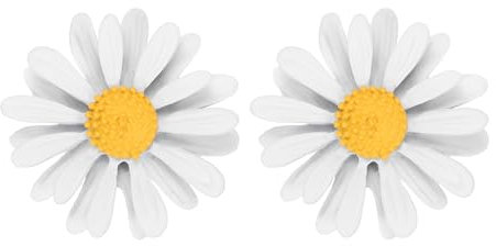 PATIKIL Épingle Marguerite, 2 Pièces Broche de Fleur pour Femmes Broche de Revers de Costume de Tournesol pour Chemise Chapeau Cardigan Pull Décorer Cravate Broches de Fixation, Blanc