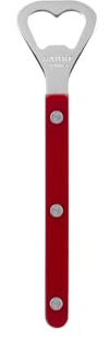 SABRE PARIS - Bottle Opener 16.3 cm - Bistrot Collection - Perfect for oppening Beer Bottles - Stainless Steel & Nylon - Dishwasher Safe - Burgundy - Brilliant Finish