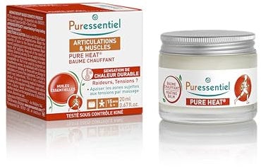 Puressentiel – Articulations et Muscles - Baume Chauffant Pure Heat aux huiles essentielles - Apaise les tensions et raideurs musculaires - 20 ml