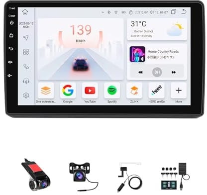 BOJONTN 9 Inch 2 Din Android 14 Touch Screen Car Radio for Opel Zafira B Astra H 2005-2014 with GPS Navigation Bluetooth Wireless Carplay Steering Wheel Controls AHD Backup Camera(F2 (4+64G))