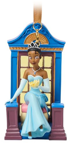 Disney Store Official Tiana Sketchbook Ornament, Princess & the Frog, Christmas Tree Decoration Suitable for Hanging or Freestanding, 10.5cm / 4