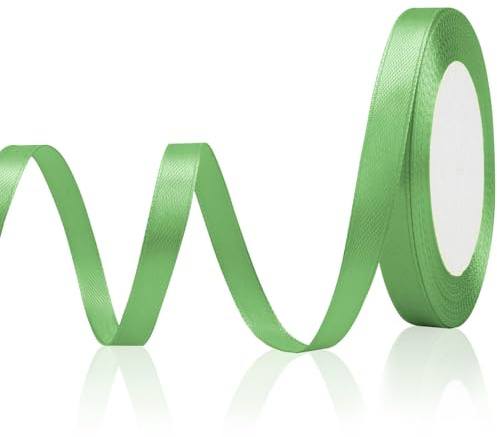 Geschenkband Breit 1cm Schleifenband Grünes Satinband Salbeigrün schleifen Geburtstagsstoffband Dekoband Haare Schleifenband Geburtstag,Hochzeit,Weihnachten Geschenkbänder Weihnachtsgeschenkband