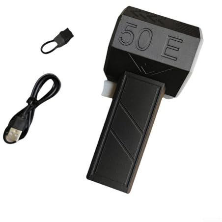Ventilateur turboréacteur portable 600 W, puissant souffleur turbo, souffleur à jet pour voiture, nettoyage, camping (noir + blanc)