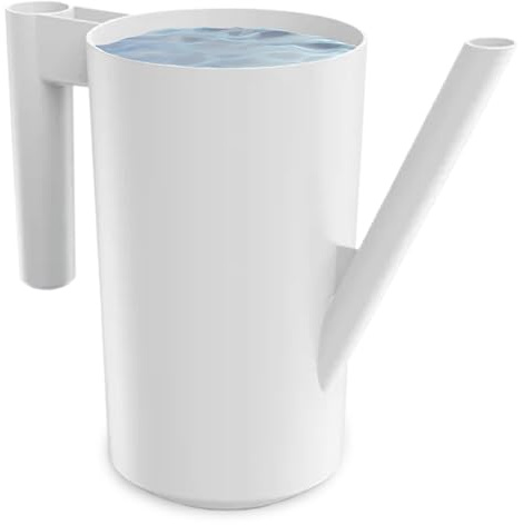 PECZEKO Gießkanne 2,0 Liter für Haus & Garten - aus robustem Kunststoff - giesskanne zur einfachen Bewässerung von Blumen, Pflanzen und zimmerpflanzen 1er-Set (1 Pack) Weiß