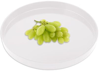 YZROHYI Bandeja Decorativa Centro de Mesa 30 cm,Bandeja para Velas,Bandeja Cocina,Bandeja Redonda Plastico,Bandeja para Servir Cafe,Plato de Joyería,Bandeja para Cosméticos,Perfume,Baño