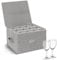 Wine Glass Storage Box with Lid, Hard Shell Stemware Container Cases, Packing Boxes for Moving Crystal Glassware, Champagne Flute, for Kitchen, Camping, Motorhome, 12 Dividers for Drinkware