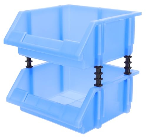 OSALADI Nesting Shelf Bin Boxes Stackable Storage Boxes for Warehouse Storage Bins