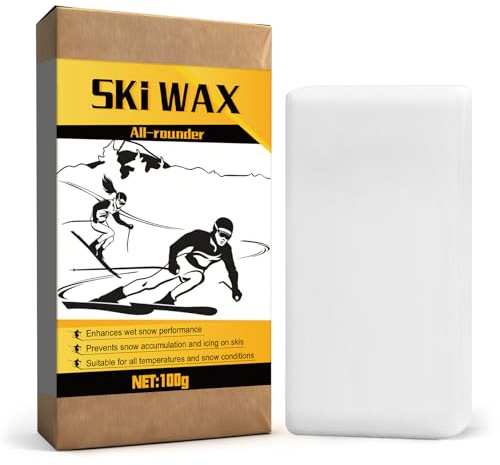Allony Snowboard Wachs, 100g Skiwachs, Ski Wax, Alle Bedingungen, Voller Temperaturbereich, Skiwachs Universal für Skitourengehen, Snowboard, Langlauf, Schutz des Snowboard Wachs, Ski Gadgets