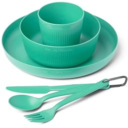 Camp Dinnerware Set w/Mesh Sack - [6 Piece]