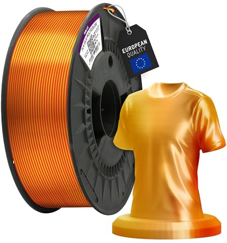WINKLE Filamento PLA Silk Dual 1.75mm 1kg Rosso e Giallo, Stampante 3D | Seta Finitura Bandiera Spagna e Macedonia del Nord, Precisione Dimensionale +/- 0.03mm, Edizione Mondiali 2026