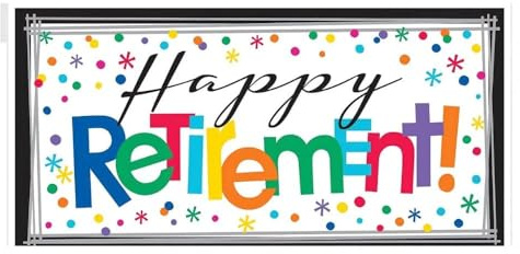 amscan (PKT) Riesenschild für Erwachsene, Happy Retirement, 1,65 m x 50 cm