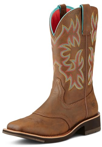 ARIAT Delilah Western Boot, Stivale Cowgirl Comodo da Donna, Marrone tostato, 38 EU
