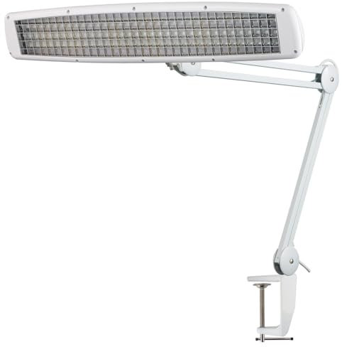 WETEC ECO Arbeitsplatzleuchte 405 (Tischleuchte Büro) Spannung: 230 V/Abmessung: 610 x 110 mm/max. Leistung: 42 W/Totalausladung: 1.000 mm/Lichtquelle: T5/Farbe: weiß