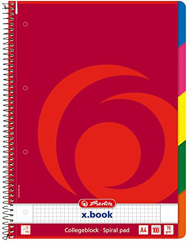 Herlitz Register Collegeblock / DIN A4 / Spiralblock / kariert