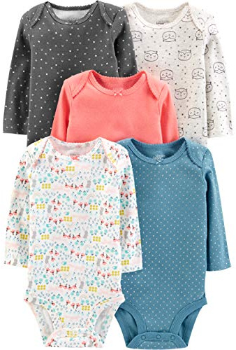 Simple Joys by Carter's 5-pack Long-sleeve Bodysuit Body Mixte bébé (lot de 5)