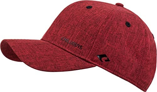 CHILLOUTS Christchurch Hat - UV-Schutz UPF 50+ Baseballcap, Unisex, perfekt für Sommer und Sport, Adjustable Snapback, red Black, One Size