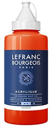 Lefranc & Bourgeois Fine Pintura Acrilica, Naranja (Orange), 750 ml