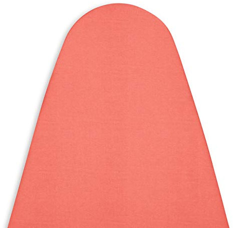 Encasa XO Housse Table à Repasser avec Feutre épaisseur 4 mm - Corail - Plain Couleurs Cotton, Elastic (Convient à la Norme Large Boards of 125x39 cm) Réfléchissant à la Chaleur