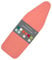 Encasa XO Housse Table à Repasser avec Feutre épaisseur 4 mm - Corail - Plain Couleurs Cotton, Elastic (Convient à la Norme Large Boards of 125x39 cm) Réfléchissant à la Chaleur