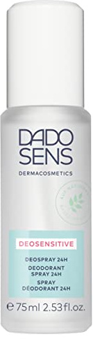 DADO SENS DEOSENSITIVE Deospray 24h 75ml, Für Empfindliche Haut | Mildes Deo, Schützt Vor Geruchsbildung, Ohne Aluminiumsalze, Spendet Feuchtigkeit & Erfrischt, Hautschonend