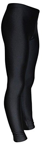 GymStern Leggings Turnhose aus Lycra mit Glanz Effekt in Dunkelblau oder Schwarz Farbe Schwarz, Größe 140