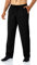 Butrends Leichte Jogginghose Herren Breite Trainingshose mit Reißverschluss Taschen Polyester Meshgewebe Athletic Sporthose Lang Atmungsaktive Laufhose Männer Freizeithosen Schwarz, L