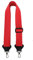 Banjo strap with Leather Ends and Metal Clips,2 Wide,Adjustable (Red)