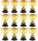 TOYANDONA 24Pcs Oro Premio Trofei Tazze 3. 3 Pollici Mini Plastica Trofei per I Bambini di Partito Concorsi Premi Premi