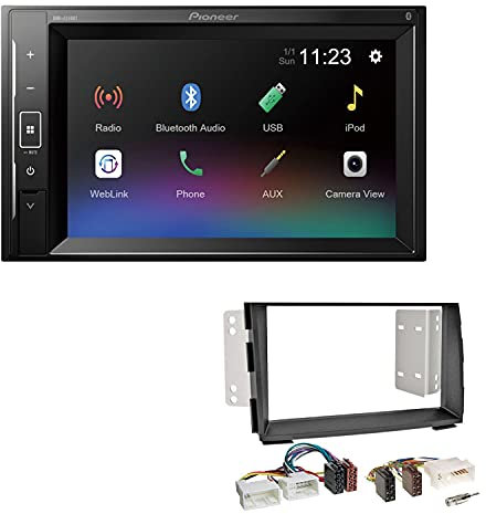 Pioneer DMH-A240BT 2-DIN Autoradio Bluetooth USB passend für KIA Venga ab 2009 schwarz