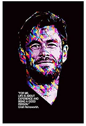 Chris Hemsworth Motivierendes Zitat Poster Leinwand Wand Schlafzimmer Dekor Bild Sport Landschaft Büro Zimmer Dekor Geschenk Ungerahmt: 30 × 45 cm