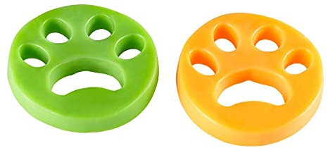 genialo Tierhaar-Auffangringe, 2 Stück – Tierhaarentferner, Einfaches Entfernen von Tierhaaren, für Waschmaschine & Trockner, Ø: 9,5 cm