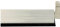 Burlete bajo puerta basculante de aluminio 93cm (Blanco) aislante de labio de caucho flexible, Instalación interior y exterior mediante tornllos a la placa base