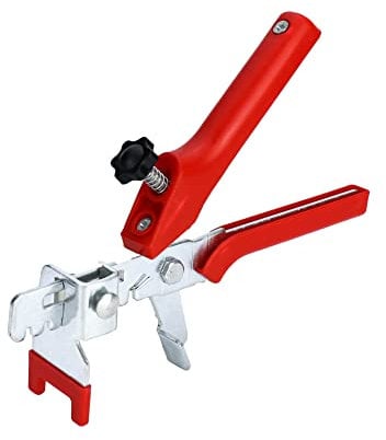 QWORK Pinze Pavimento Piastrellisti, Sistema di livellamento delle piastrelle, Strumento di misura di installazione, rosso