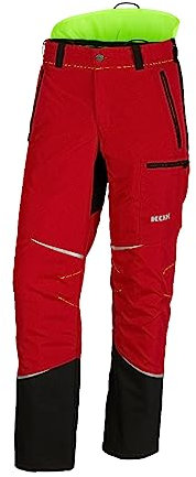 KOX Schnittschutzhose Mistral 3.0 Rot/Gelb Gr. 102 schlank und groß
