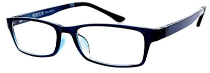 Fullwosing Brille Kurzsichtigkeit Myopia Brille Mit Dioptrien -0.50 bis -6.00 Fernbrille Distanz Brille für Damen Herren Blau(-5.50)