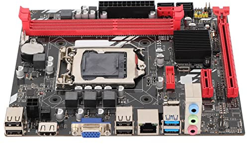 Yctze B75 MMotherboard LGA1155 CPU, DDR3 MATX Schede Madri per Intel Core I3 I5 I7, Supporto PCIE 8X, SATA USB3.0, HDMI VGA, Scheda Audio a 5.1 Canali
