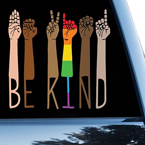 LGBT-Auto-Aufkleber, Pride Parade, Fensteraufkleber, Be Kind, Lgbtq Pride, Vinyl-Aufkleber für Autos, LKW, Pansexuell, LGBTQ, Autoaufkleber, 38,1 cm