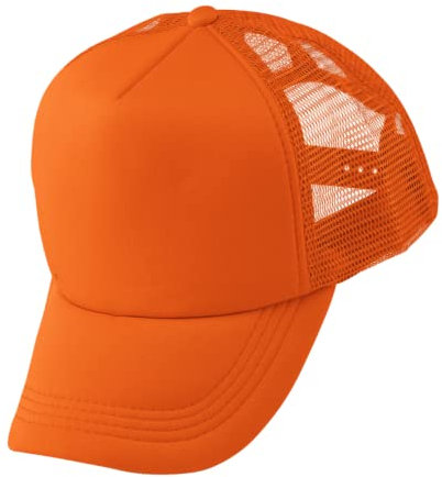Alsino Trucker Mesh Cap Retro Basecap Käppi Cappy Mütze Unifarben - verstellbare Größe - Pull On Verschluss, Farbe wählen:orange