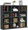 VCM Holz CD DVD Standregal Bücherregal Raumteiler Deko Regal Glas Zilas L