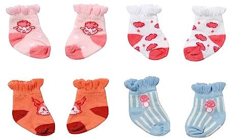 Baby Annabell Socks 709627 - For Dolls up to 43cm - Includes 2 Pairs of Socks from the Assortment - Doll Not Included - Suitable for Kids From 3+ Years